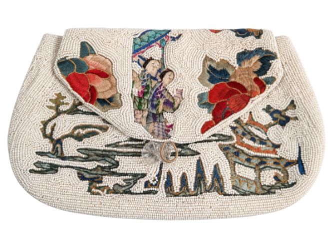 Authentique petit sac de soirée Art Deco en perles de rocaille brodées en très bon état - Label Emmaus - Modalova