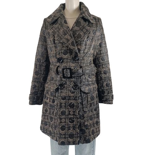 Manteau trench Yoor Mino imprimé ceinturé taille L - Label Emmaus - Modalova