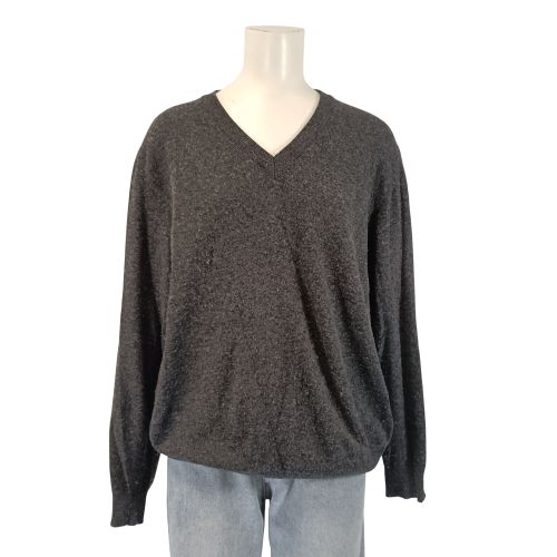 Pull Cashmere Collection chiné taille L col V laine cachemire soie Italie - Label Emmaus - Modalova