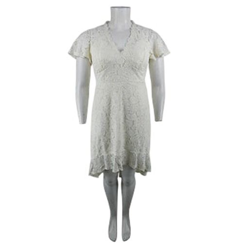 Robe écrue en dentelle col V - Taille 46 - Mosquitos - Modalova