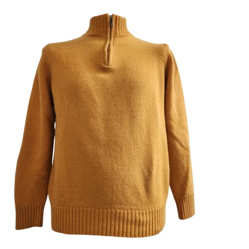 Pull col montant zippé ocre – Cavalieri Milano – FR XL / IT 52 - Label Emmaus - Modalova