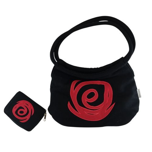 Sac à main Marina Marinof laine fleur rouge pochette - Label Emmaus - Modalova