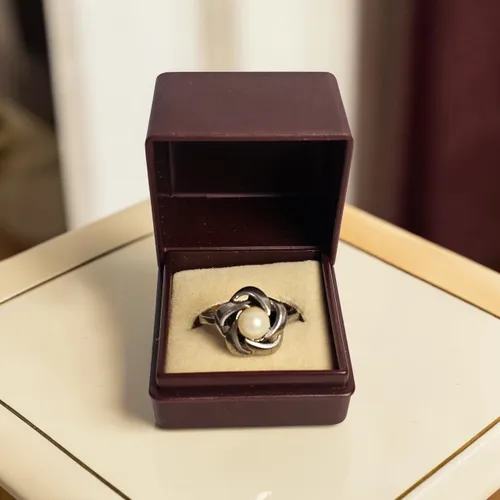Bague 100% vintage 835 et Perle de Culture [ taille 60 19,1 mm ] - Label Emmaus - Modalova