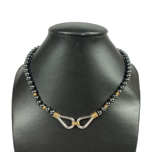 Collier en perles d'hématite - Label Emmaus - Modalova