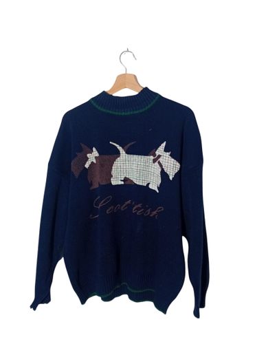 Pull Vintage Marine Chien Scottish (V3818) - Label Emmaus - Modalova