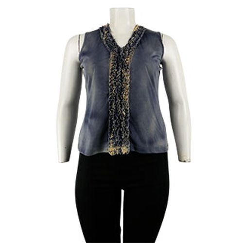 Débardeur gris/ à volant col V - Share - Taille XL - Label Emmaus - Modalova