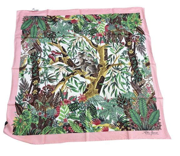 Foulard "carré de soie" - création Marie-Alice Sybard - Label Emmaus - Modalova