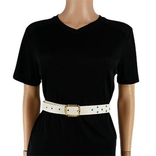 Ceinture blanche à strass - Longueur 72 cm - Largeur 3.8 cm - Label Emmaus - Modalova