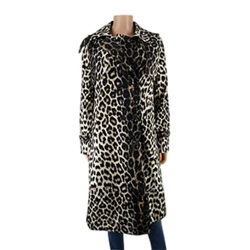 Manteau long imprimé léopard - Taille L - Shein - Modalova