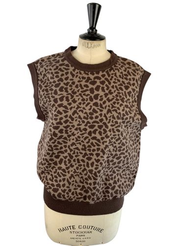 Riu Paris - Gilet sans manches col rond imprimé léopard - & beige - Neuf d'invendu Riu - Taille L/XL - Label Emmaus - Modalova