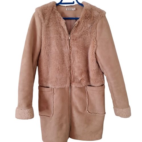 MANTEAU façon peau de mouton retourné et fourrure. Taille S - Label Emmaus - Modalova