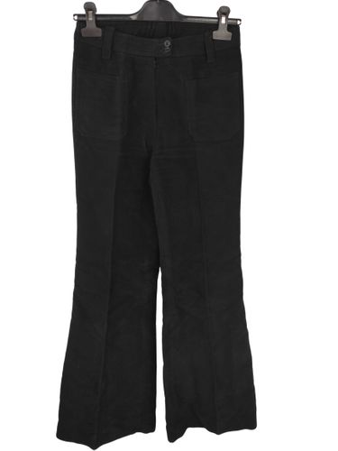 Pantalon vintage flare 70's en velours 100 % Coton — Taille haute — Taille 34 FR (XS) estimée - Label Emmaus - Modalova