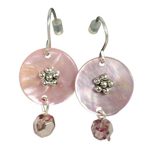 Boucles d'oreilles pendantes en nacre - Label Emmaus - Modalova