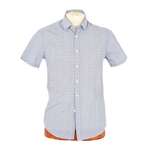 Chemise - blanche à fleurs bleues - 100% coton - taille S (38) - Jules - Modalova