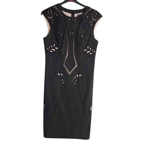Robe cocktail crayon  dentelle brode - taille EU 42 - karen millen - Modalova