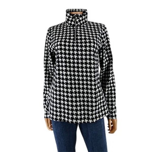 Pull léger noir et imprimé pied de poule - Safine - Taille 42 - Label Emmaus - Modalova