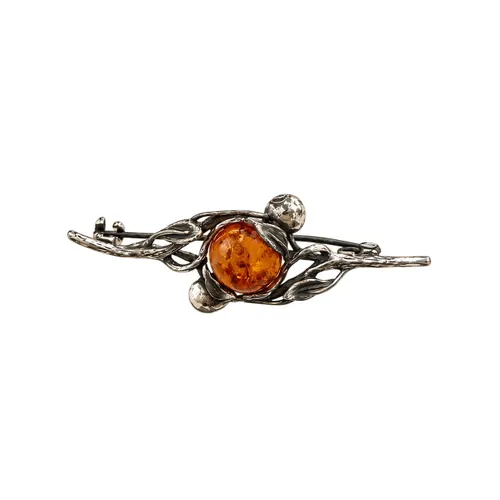 Broche vintage - Ambre orange - Label Emmaus - Modalova