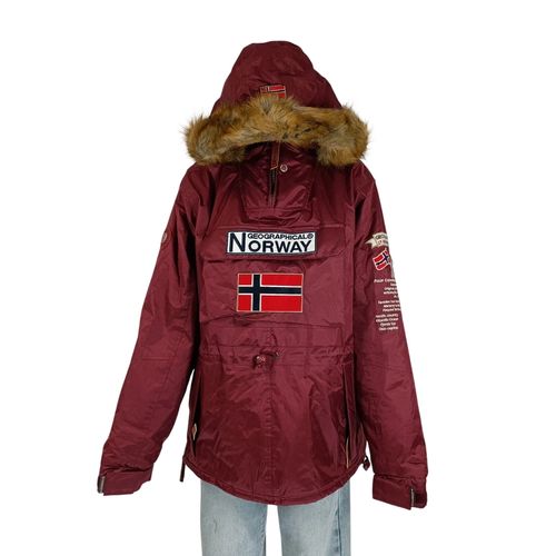 Parka Geographical Norway capuche fausse fourrure écussons drapeau norvégien L - Label Emmaus - Modalova