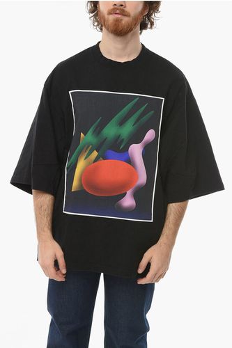 Oversized T-shirt with Pockets and Multicolor Graphic Print size S - Undercover - Modalova
