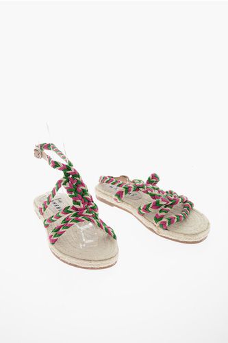 Braided Fabric Ankle Strap Sandals with Jute Sole size 40 - Manebi - Modalova