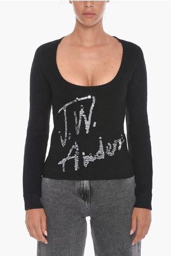 Crew Neck Sequined Logo SIGN Sweatshirt size S - J.W.Anderson - Modalova