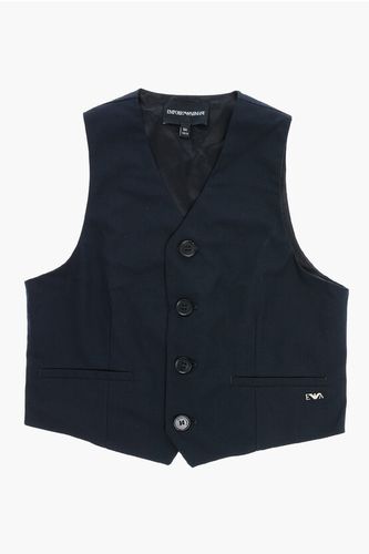 EMPORIO Solid Color Waistcoat with 4-Buttons size 14 Y - Armani Junior - Modalova