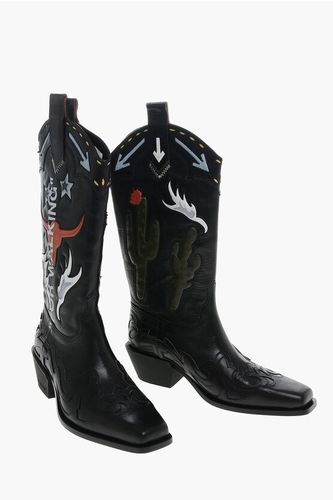 FOR WALKING Western Boots with Vintage Effect 6cm size 44 - Off-White - Modalova