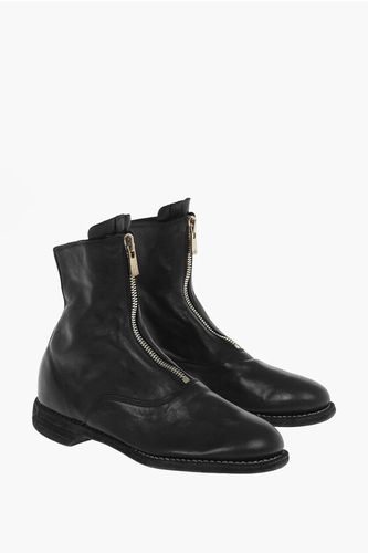 Front Zipped Horse Leather Booties size 36 - Guidi - Modalova