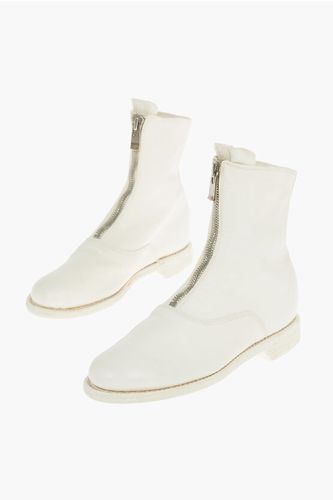 Front Zipped Horse Leather Booties size 37 - Guidi - Modalova