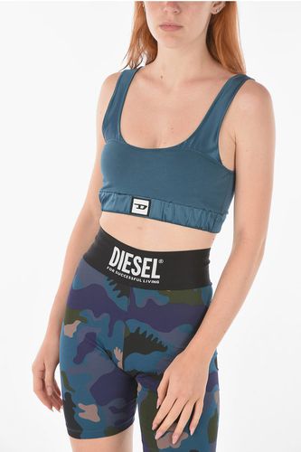 Solid Color Active Crop Top With Logo Detail size M - Diesel - Modalova