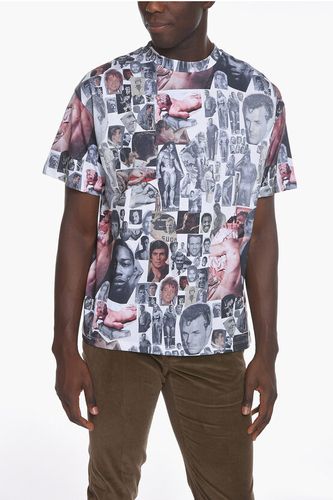 TOM OF FINLAND All-Over Printed Crew-neck T-Shirt size L - Honey Fucking Dijon - Modalova