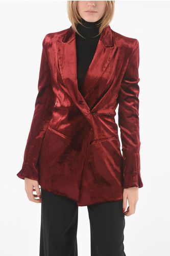 Velour CALICO Double-breasted Blazer with Hook Closure and P size 42 - Ann Demeulemeester - Modalova