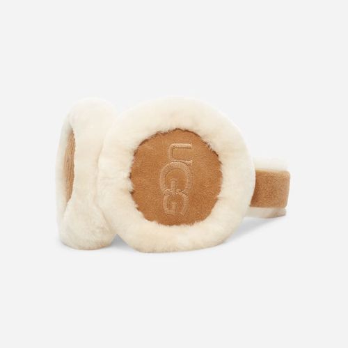 Cache-oreilles brodé en peau de mouton | UE in Brown, Taille O/S, Shearling - Ugg - Modalova