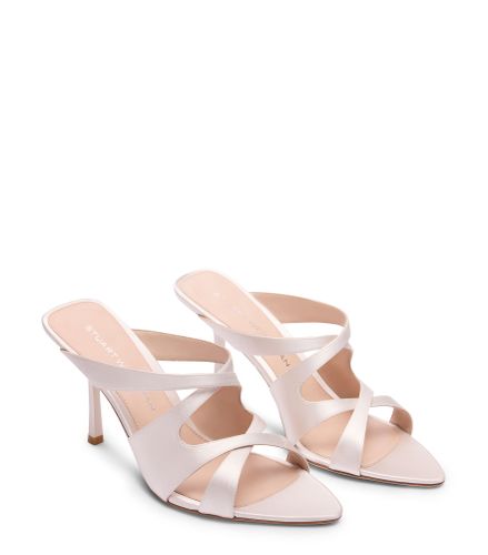RUBIE SLIDE 85, MULES, CRÈME, SATIN - Stuart Weitzman - Modalova