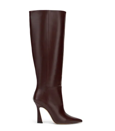VINNIE BOTTE ZIPPÉE 100, BOTTES ET BOTTINES, CHÊNE FONCÉ, CUIR DE VEAU LISSE - Stuart Weitzman - Modalova