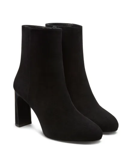 BABETTE BOTTINE ZIPPÉE À PLATEFORME, BOTTES ET BOTTINES, , DAIM/TALON LAMELLÉ - Stuart Weitzman - Modalova