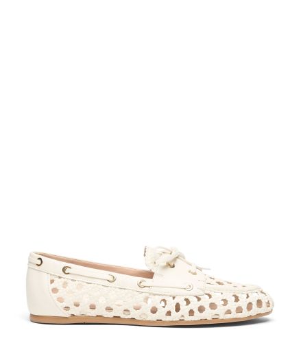 TINSLEY WOVEN MOCCASIN, Last chance, , FINE KNOTTED NAPPA WOVEN/LACQUERED NAPPA - Stuart Weitzman - Modalova
