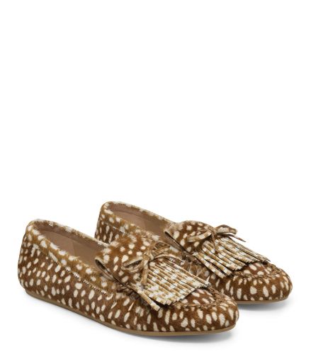 BRITT FRINGE MOCCASIN, Last chance, /, DOTTED HAIR CALF - Stuart Weitzman - Modalova