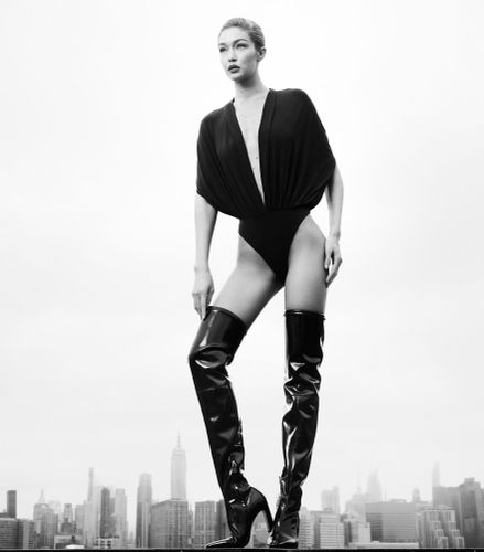 ULTRA STASSI BOTTE 85, BOTTES ET BOTTINES, , VINYLE STRETCH FROISSÉ - Stuart Weitzman - Modalova