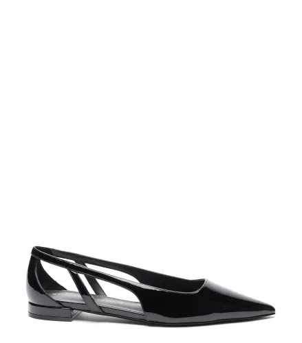 STUART POWER CUTOUT FLAT, CHAUSSURES PLATES ET MOCASSINS, , PATENT - Stuart Weitzman - Modalova
