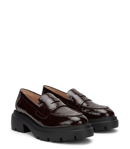 HUDSON LITE MOCASSIN, CHAUSSURES PLATES ET MOCASSINS, , VERNIS CROCO - Stuart Weitzman - Modalova