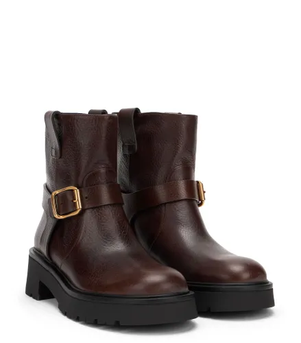 REN BOTTINE DE MOTARD, BOTTES ET BOTTINES, , CUIR À GRAIN PRONONCÉ - Stuart Weitzman - Modalova