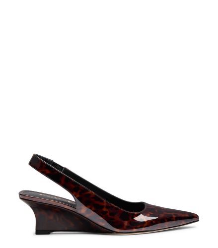 VINNIE ESCARPIN COMPENSÉ À BRIDE ARRIÈRE 50, SLINGBACK, BRUN FONCÉ, ÉCAILLE BRILLANTE - Stuart Weitzman - Modalova