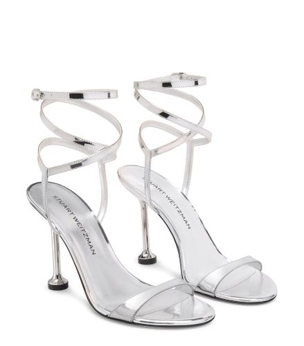 NUDISTINI WRAP 100, SANDALES ET CHAUSSURES COMPENSÉES, , LEATHER SPECCHIO - Stuart Weitzman - Modalova
