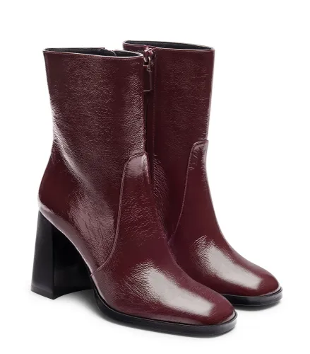 VERA BOTTINE ZIPPÉE, BOTTES ET BOTTINES, MÛRE, VERNIS FROISSÉ BRILLANT - Stuart Weitzman - Modalova