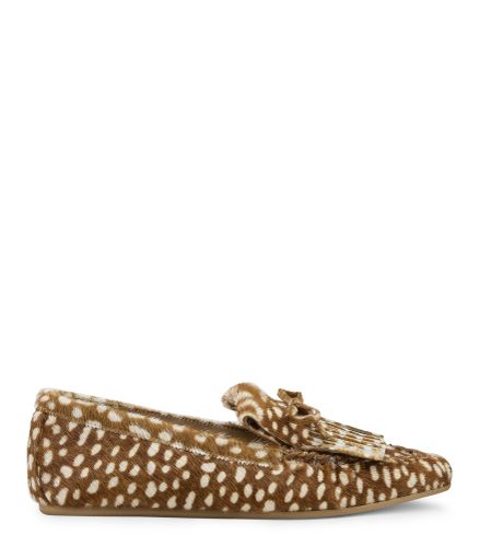 BRITT FRINGE MOCCASIN, SOLDES, /, DOTTED HAIR CALF - Stuart Weitzman - Modalova