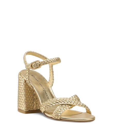 ALYSSA WOVEN BLOCK 85, Private Sale 40 off, , METALLIC WOVEN - Stuart Weitzman - Modalova