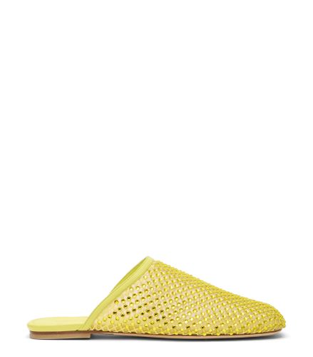 BAREITALL SHINE MULE, SANDALLES PLATES ET À TALON BAS, , CRYSTAL MESH/LACQUERED NAPPA - Stuart Weitzman - Modalova