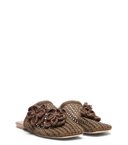 LOTUS MULE, SANDALLES PLATES ET À TALON BAS, , CROCHET/SMOOTH CALF - Stuart Weitzman - Modalova