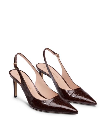 SLINGBACK STUART POWER 75, SLINGBACK, , PIEL ELEGANTE EFECTO COCODRILO BRILLANTE - Stuart Weitzman - Modalova